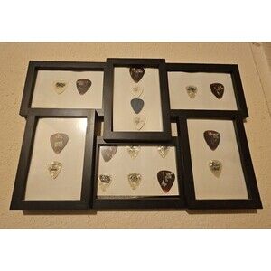 RAIDING THE ROCK VAULT 18 ORIGINAL USED ON STAGE FRAMED BAND GUITAR PICKS